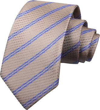 Alizeal Mens 8cm Plaid Formal Necktie Classic Stripe Patterned Business Party Wedding Daily Office Wear Tie, 8