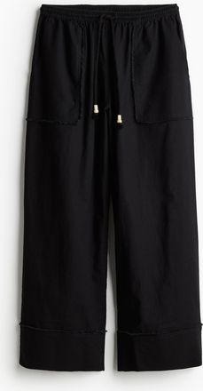 H&M Weite Hose aus Leinenmix - Schwarz