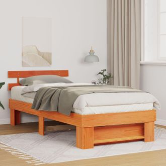 Berkfield Home Brown 90 x 200 cm Solid pine wood