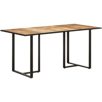 vidaXL Mesa De Comedor Madera De Mango Rugosa 160 Cm Vidaxl