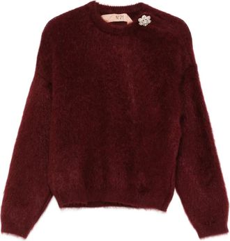 N°21 Maglione con decorazione - Rosso