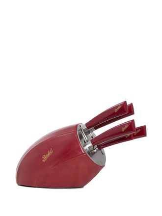 Berkel Vijf messen met houten blok - Rood
