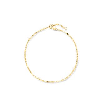 Ross-Simons Italian 2mm 10kt Yellow Gold Mirror-Link Anklet