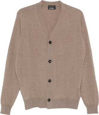 Dell'Oglio Vest met V-hals - Beige