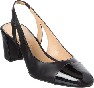 Stuart Weitzman Sleek 50 Leather Slingback Pump