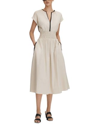 Reiss Lena Ruched Waist Midi Dress