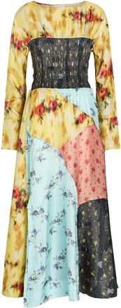 Ganni Printed Silk Maxi Dress - Multicoloured - 38 (UK10 / S)