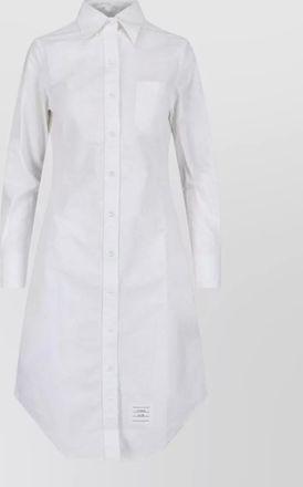 Thom Browne cotton long-sleeve button-down midi shirt dress