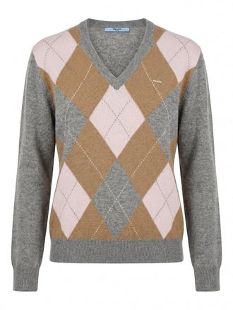 Prada Cashmere Argyle Sweater