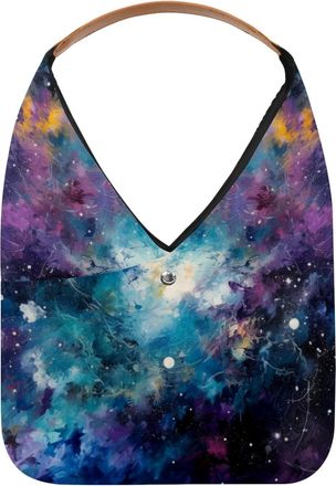 Generic Mystery Universe Space Starry Sky Reusable Lightweight Grocery Bags - Foldable Into Compact Pouch, Washable & Sturdy, Multipurpose for Shopping and Tr