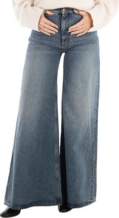 Chloé Ladies Faded Denim Wide-Leg Jeans, (Brand Size 36 (US Size 4)