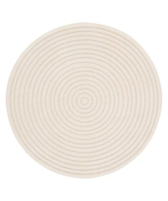 AFK Living Alfombra redonda con efecto relieve beige 160 x 160 cm