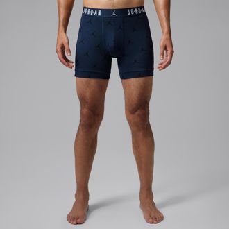 Nike Jordan Mens Jordan Dri-FIT Jumpman Flight Cotton Boxer Briefs (3-Pack) in Blue | JM0893-695