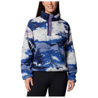 Columbia Helvetia II Printed Cropped Half Snap Fleecepullover f&uuml;r Damen | blau