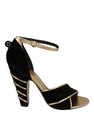 Ferragamo Ether Velvet Heel Sandals