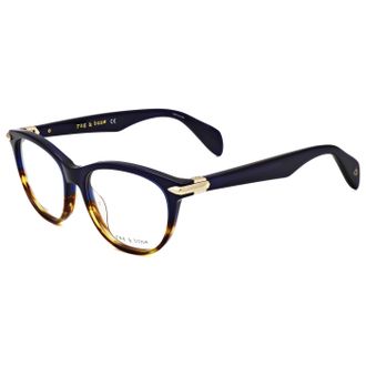 Rag & Bone Rag & Bone Womens 49mm Havana Blue Opticals
