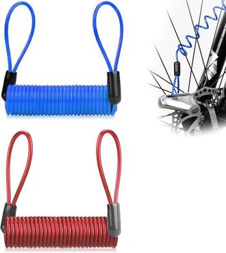No Brand 2 Cables De Seguridad Para Candado, Cable De Recordatorio De Seguridad Para Veh&iacute;culos De Dos Ruedas, Antirrobo Para Motocicletas, Scooters Y Bicicleta