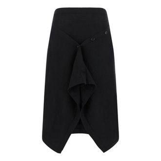 Christophe Lemaire Dames, Rokken, Zwart, Maat: XS Wol