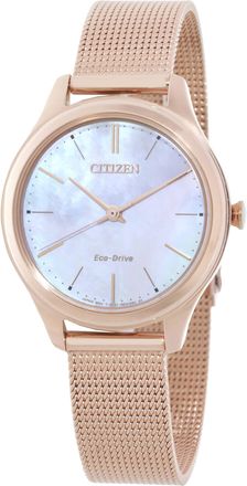 Citizen Eco-Drive Light Pink Mother of Pearl Ladies Watch EM0508-80Y