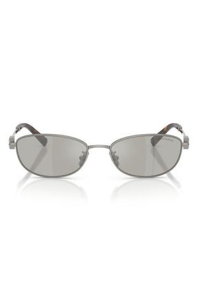 Tiffany & Co. 56mm Oval Sunglasses in Gunmetal /Grey Mirror Silver at Nordstrom
