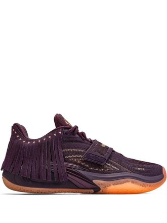 Anta KAI 1 Chief H&eacute;l&agrave; fringe-detail sneakers - men - Mesh/Thermoplastic Polyurethane (TPU)/Suede/Rubber/Fabric - 11 - Purple