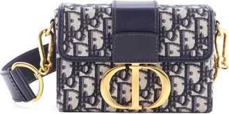 Dior 30 Montaigne Box Bag Oblique Canvas crossbody bag - Blauw