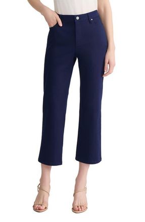 Jones New York Lexington Crop Straight Leg Pants in Pacific Navy at Nordstrom, Size 10