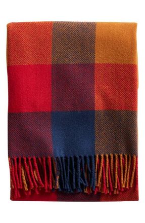 Pendleton Washable Wool Throw Blanket in Copper/Red at Nordstrom
