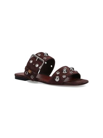 Valentino Garavani Womens Sandals Brown Leather