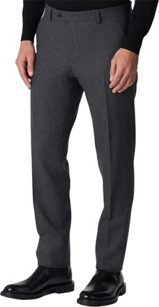 Brooks Brothers Flannel Stretch Pantalon - Heren - Nette broeken - Grijs - W42 - Wol - Broeken