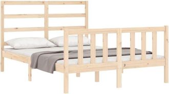 vidaXL Bed Frame without Mattress Small Double Solid Wood Pine Vidaxl