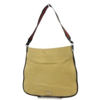 Gucci Pre-owned Tote Bags, female, Beige, Size: ONE SIZE Pre-owned Canvas gucci-bags
