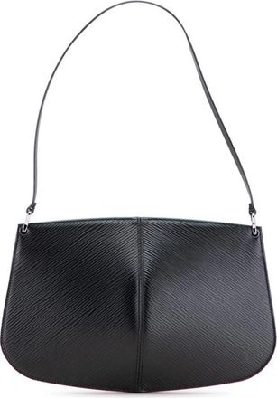 Louis Vuitton Pre-owned Handbags, female, Black, Size: ONE SIZE Pre-owned Elegant Textured Leather Shoulder Bag Stylish Essential Handbag Practical Everyday Accesso