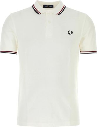 Fred Perry White Piquet Polo Shirt
