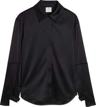 Courrèges Satin Shirt - Black - 40 (UK12 / M)