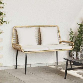 vidaXL Panchina Da Giardino Marrone, Nero, Crema - Vidaxl