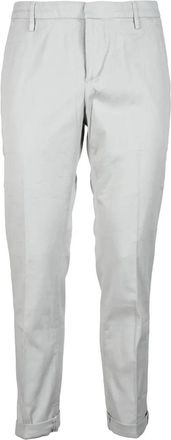 Dondup Stone Slim Fit Trousers with Cuffed Hems