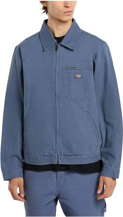 Dickies Ongevoerde Canvas Schildersjas - Heren - Zomerjassen - Blauw - S - Katoen - Jassen