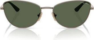 Vogue Eyewear 56mm Polarized Butterfly Sunglasses in Lite Brown at Nordstrom