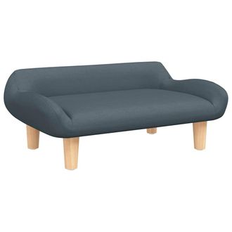 vidaXL Sof&aacute; Para Ni&ntilde;os De Tela Gris Oscuro 70x40x24 Cm Vidaxl