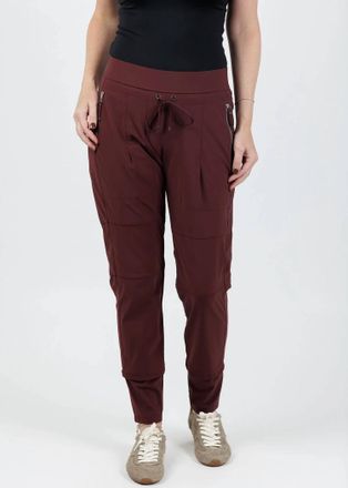 Raffaello Rossi Candy Jogger Pants In Burgundy