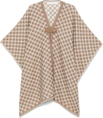 Max Mara Jassen, Dames, Bruin, ONE Size, Kameelbruine V-hals Asymmetrische Zoom