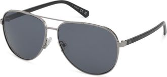 Guess Polarized Smoke Pilot Mens Sunglasses GU00140 08D 61