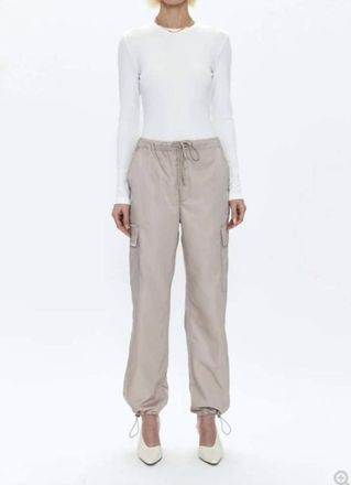 Pistola Denim Bailey Crew Neck Bodysuit In Blanc