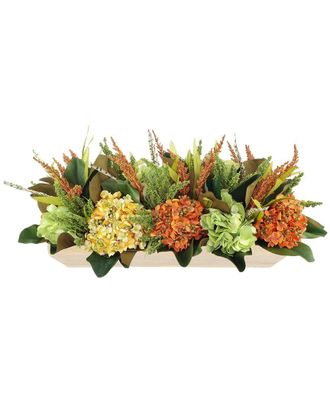 Creative Displays Inc. Handmade Fall-Themed Heather & Hydrangea Arrangement In Glass Vase