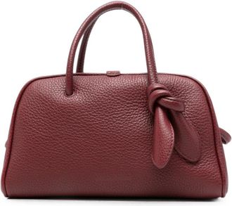 Jacquemus Silk And Nylon Bag With Textured Leather And Knotted Detail
