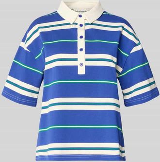 Lollys Laundry Loose Fit Poloshirt mit &uuml;berschnittenen &Auml;rmeln Modell Ulma in Royal, Gr&ouml;&szlig;e XL