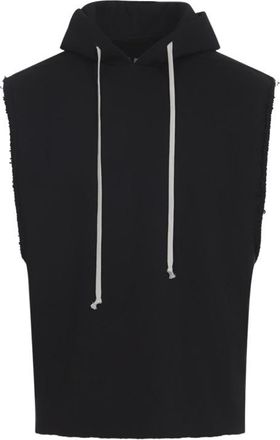 Rick Owens Black Relaxed Fit Sleeveless Hoodie