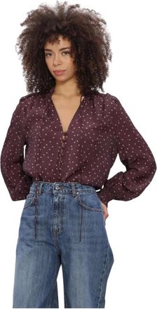 Silvian Heach Overhemden, Dames, Paars, 2Xs, Blouse Orinta