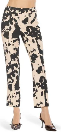 Alexia Admor LIOR MID RISE FITTED PANTS in Black White Cow at Nordstrom, Size 14
